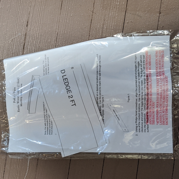 3 PC Lot Pottery Barn Rustic Wood Ledge - Picture 8 of 9